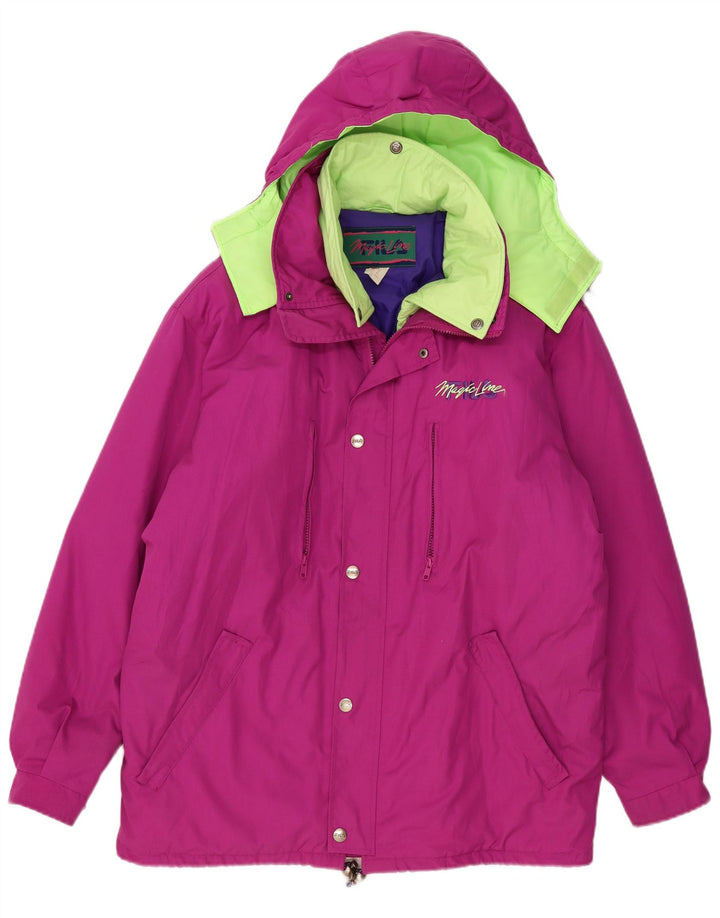 Jaqueta masculina Fila com capuz acolchoada IT 52 XL rosa Colourblock poliéster