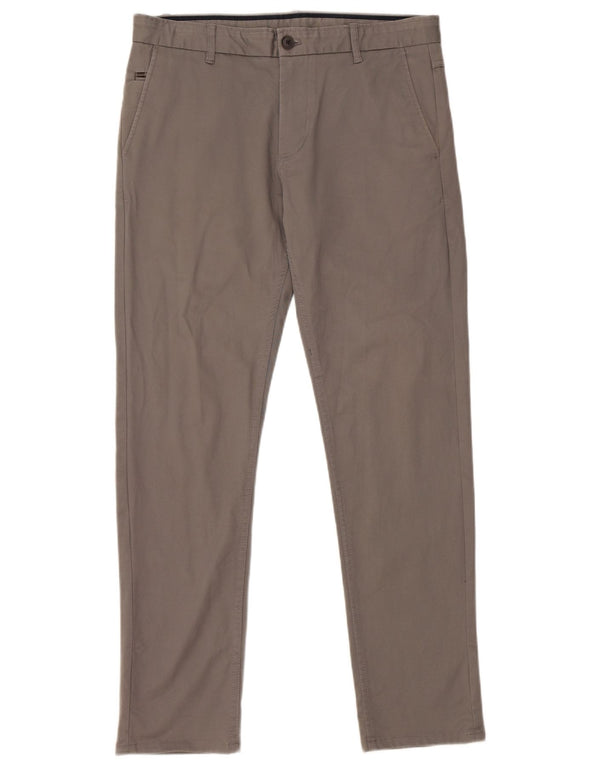 Zara Mens Slim Chino Calças EU 42 Grande W32 L30 Cinza
