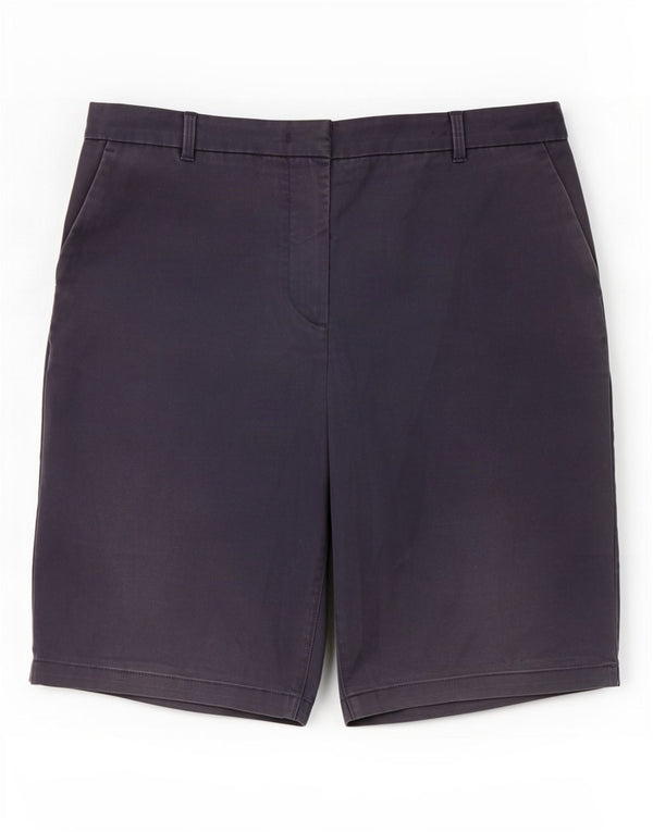 Shorts chino feminino Marks & Spencer Reino Unido 14 grande W32 algodão azul marinho