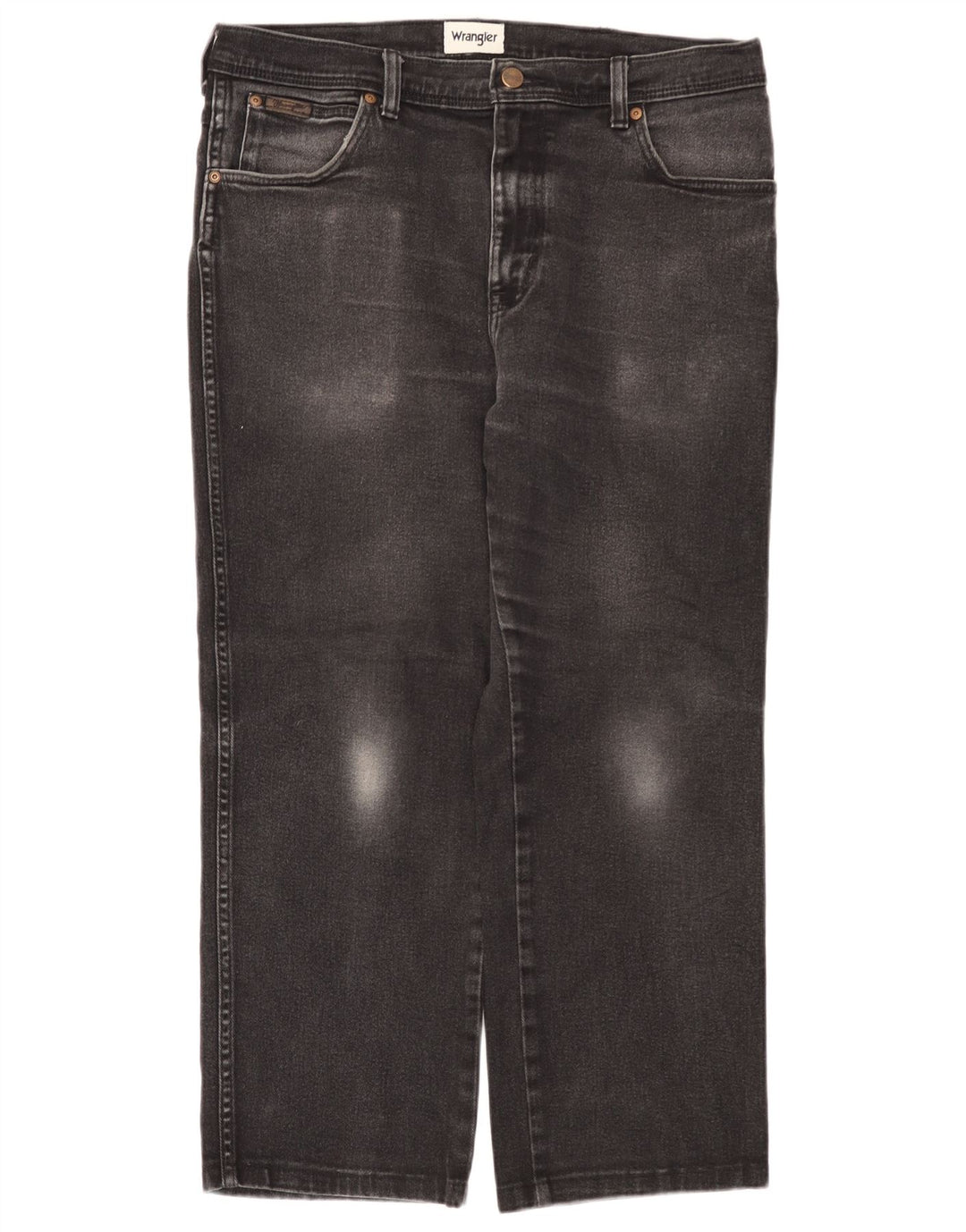 Wrangler Masculino Texas Straight Jeans W36 L26 Algodão Preto