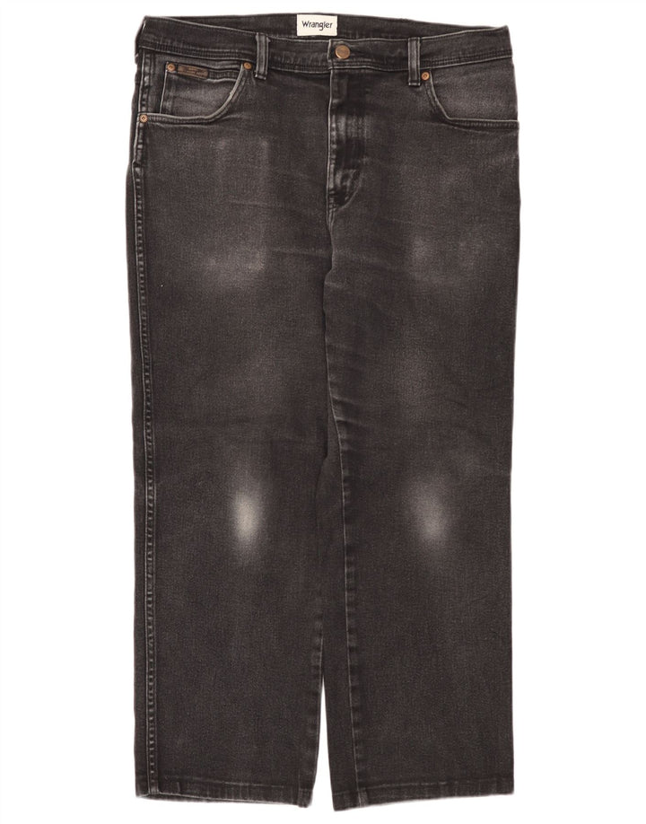 Wrangler Masculino Texas Straight Jeans W36 L26 Algodão Preto