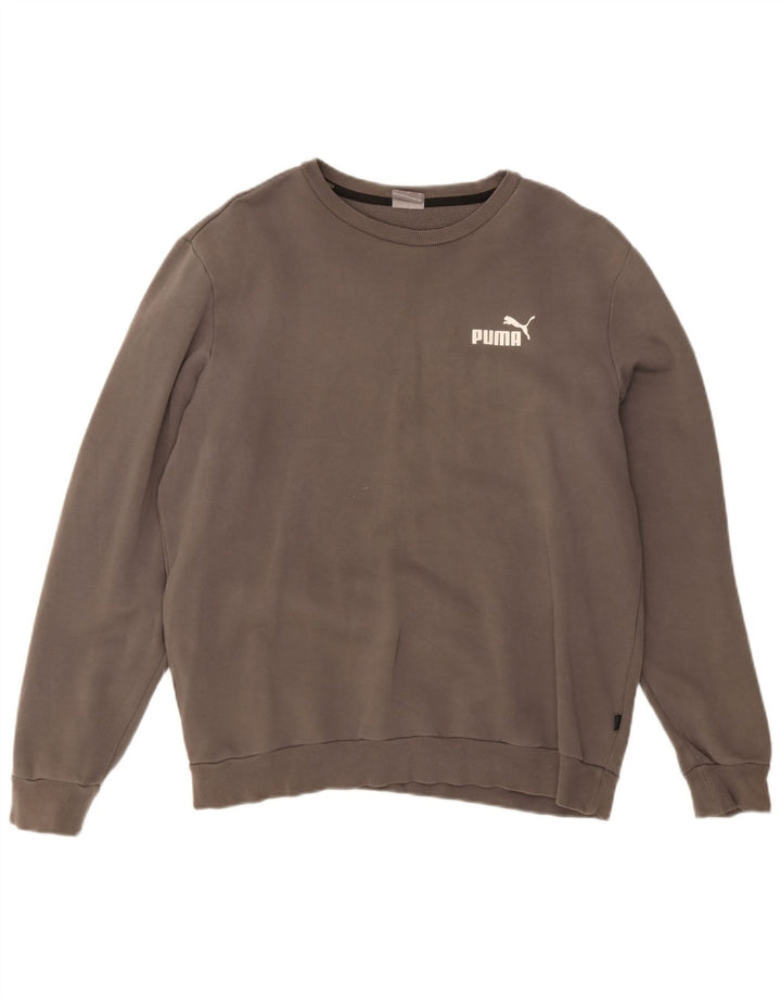 Puma moletom masculino jumper grande cinza