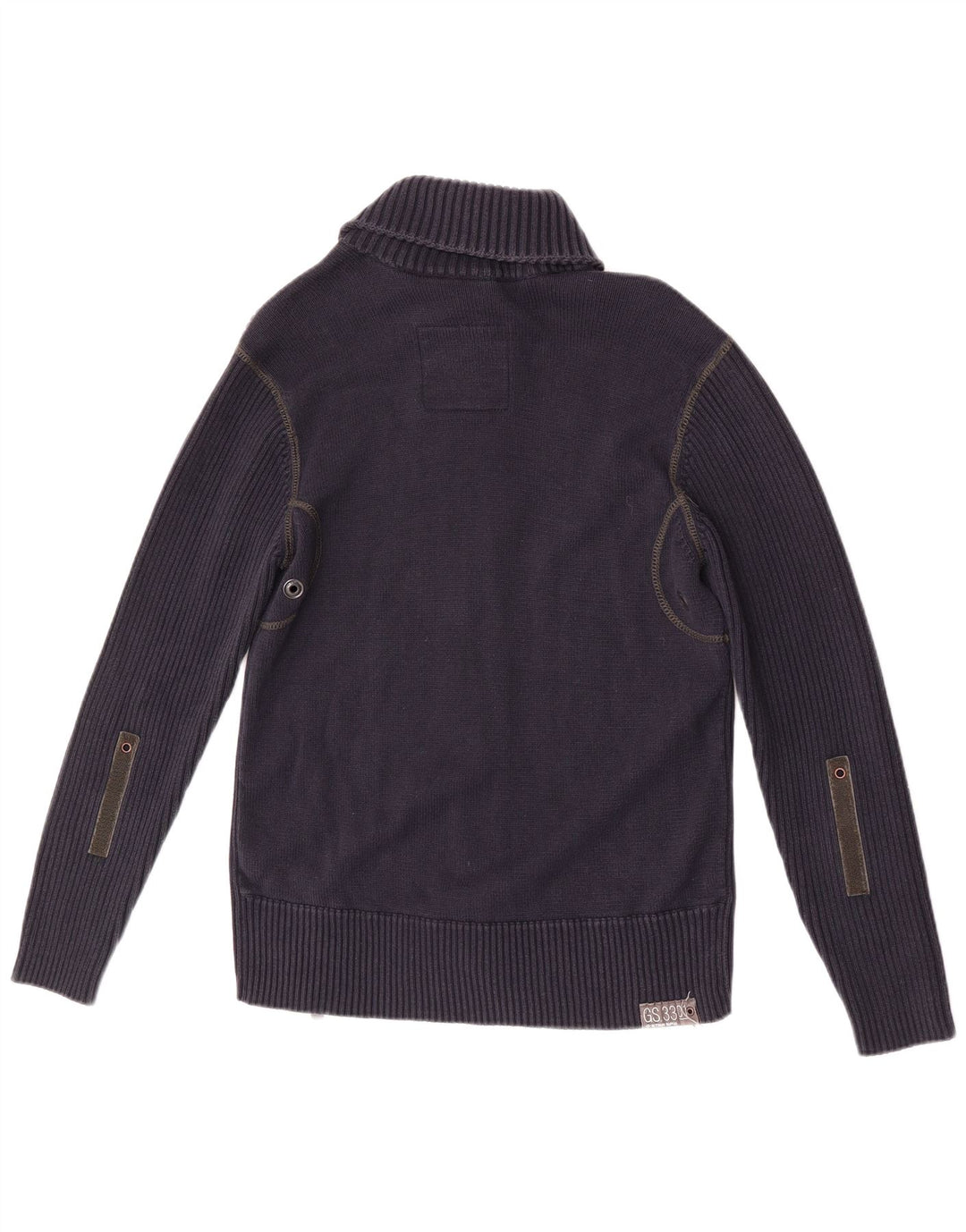 Suéter cardigã masculino G-Star 3301 grande algodão azul marinho
