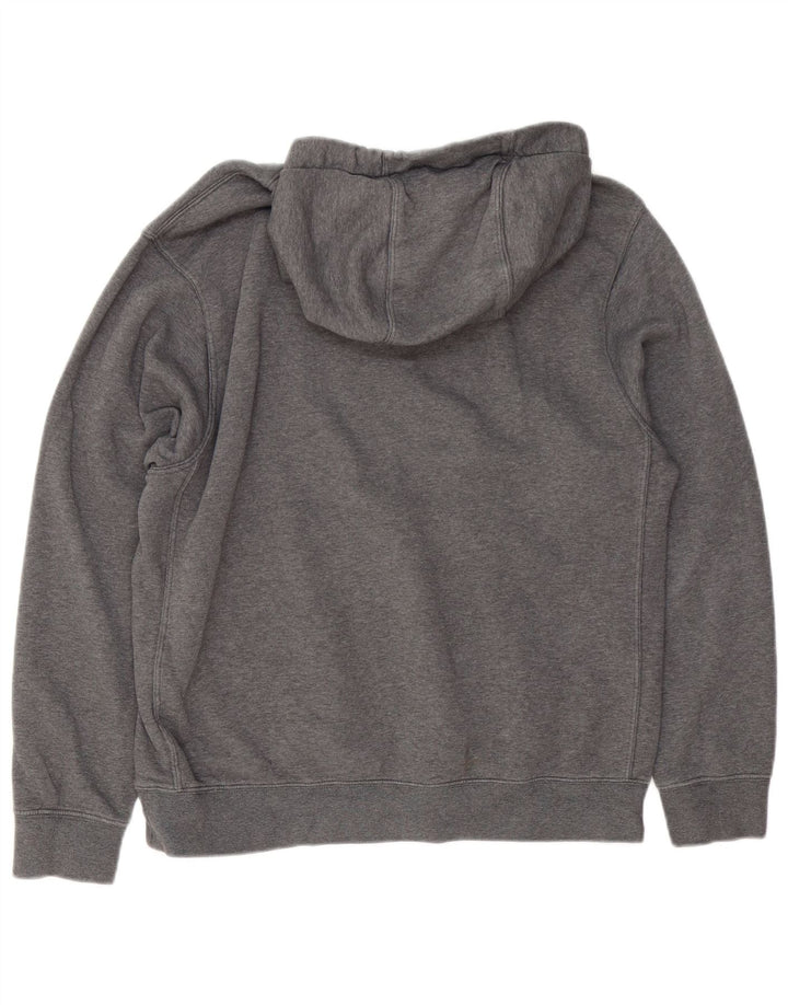Moletom com capuz masculino Nike médio cinza manchado de algodão