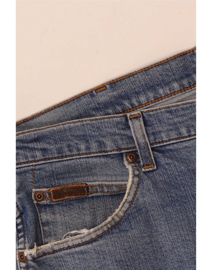 Wrangler Masculino Texas Stretch Straight Jeans W36 L30 Azul Algodão