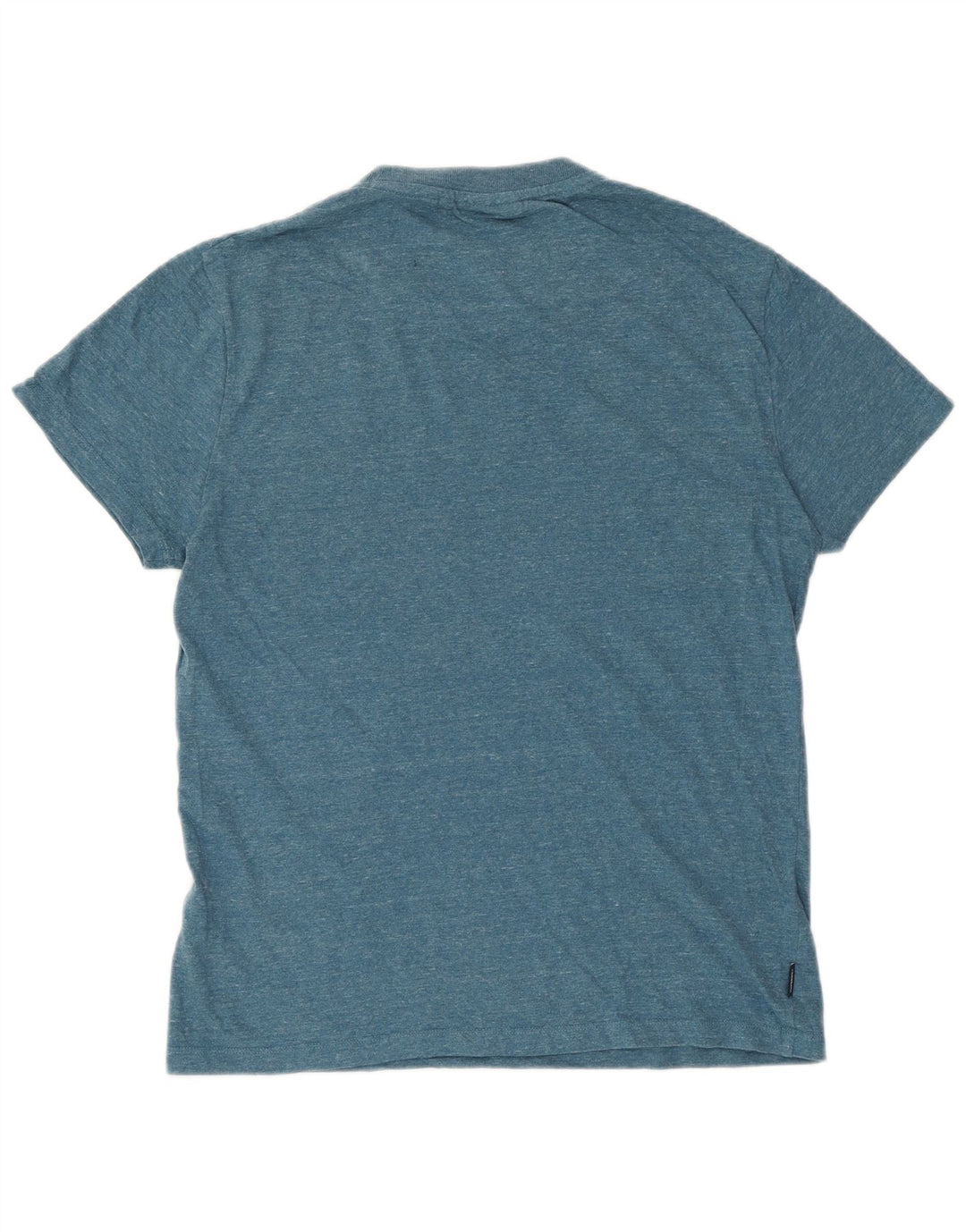 Camiseta masculina SUPERDRY top pequeno algodão manchado azul