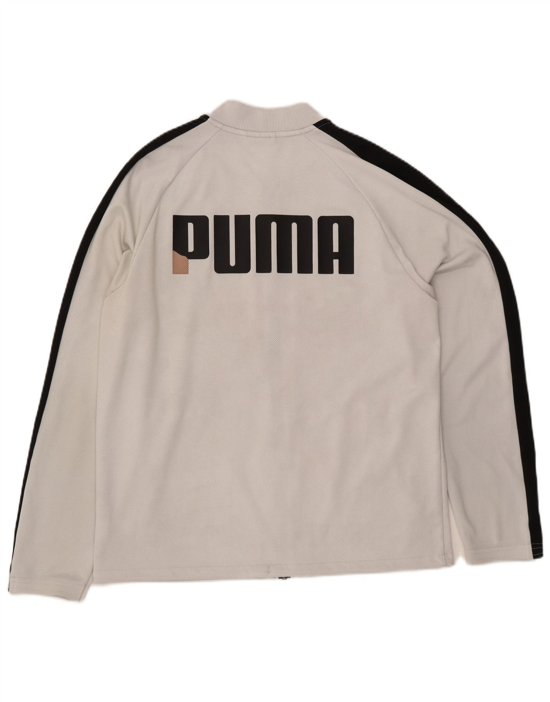Puma Mens Graphic Tracksuit Top Jaqueta Grande Poliéster Branco