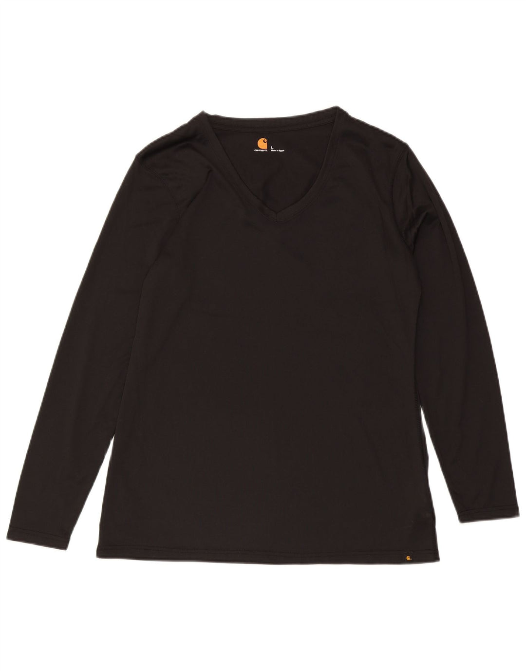 Top feminino Carhartt de manga comprida UK 16 grande poliéster preto