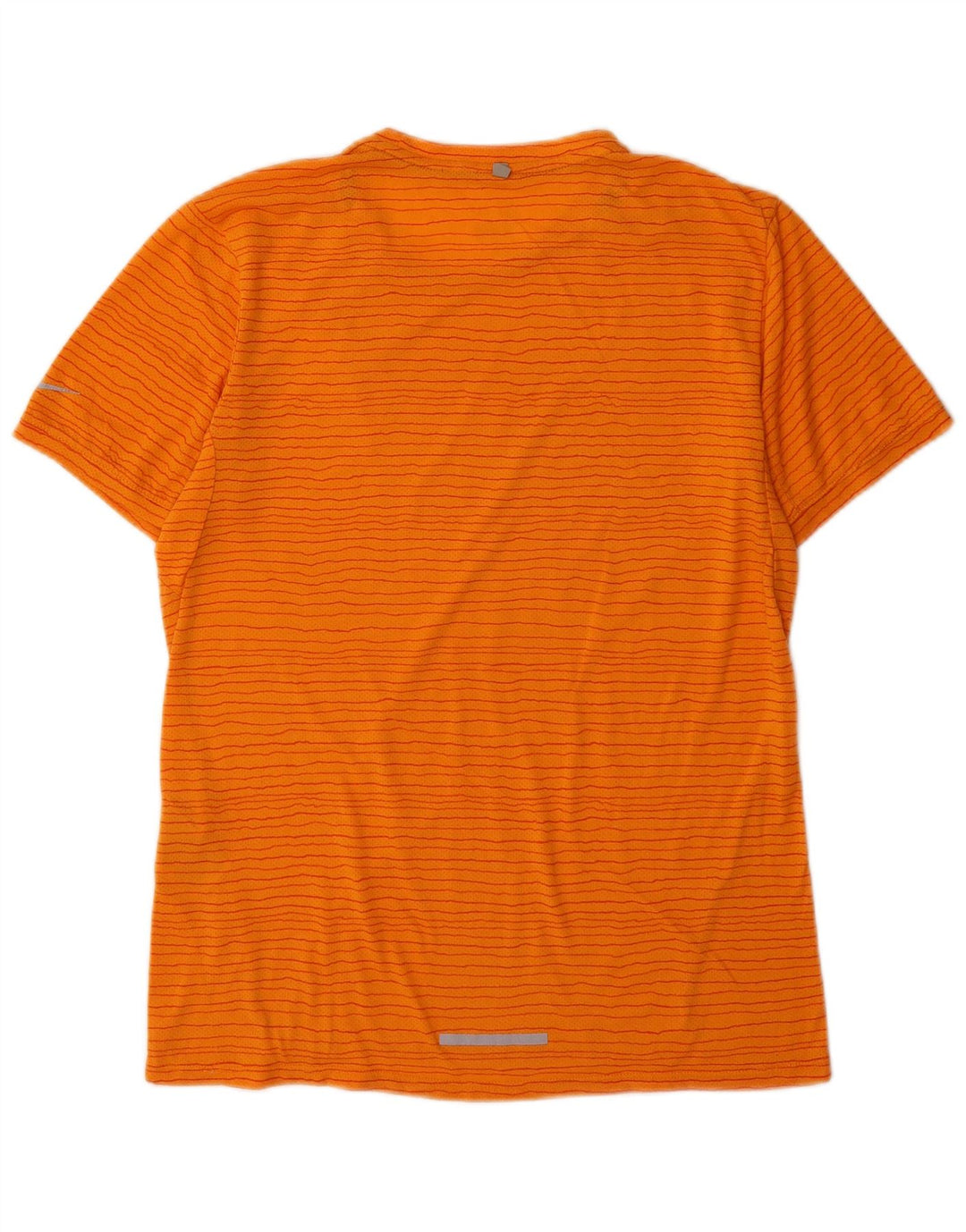 Camiseta masculina Nike Dri Fit Top médio laranja risca de giz poliéster