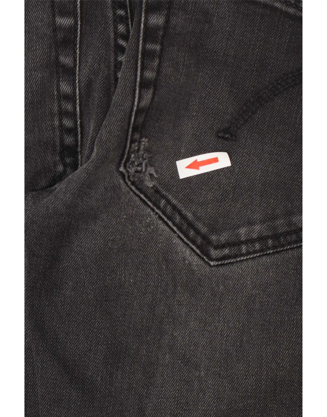 Dondup Jeans feminino slim fit desgastado W28 L31 algodão preto