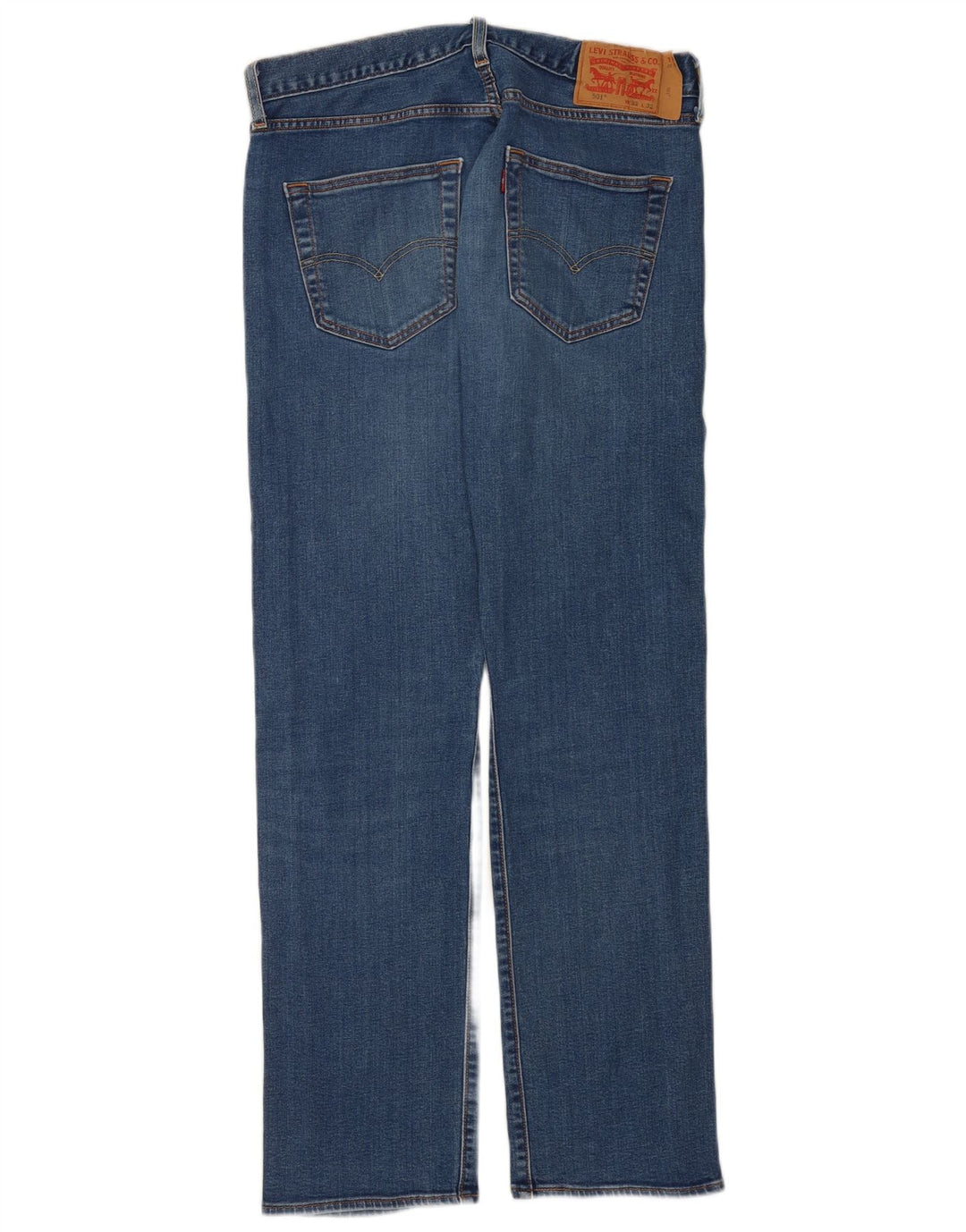 Levi's Masculino 501 Straight Jeans W32 L32 Azul Algodão