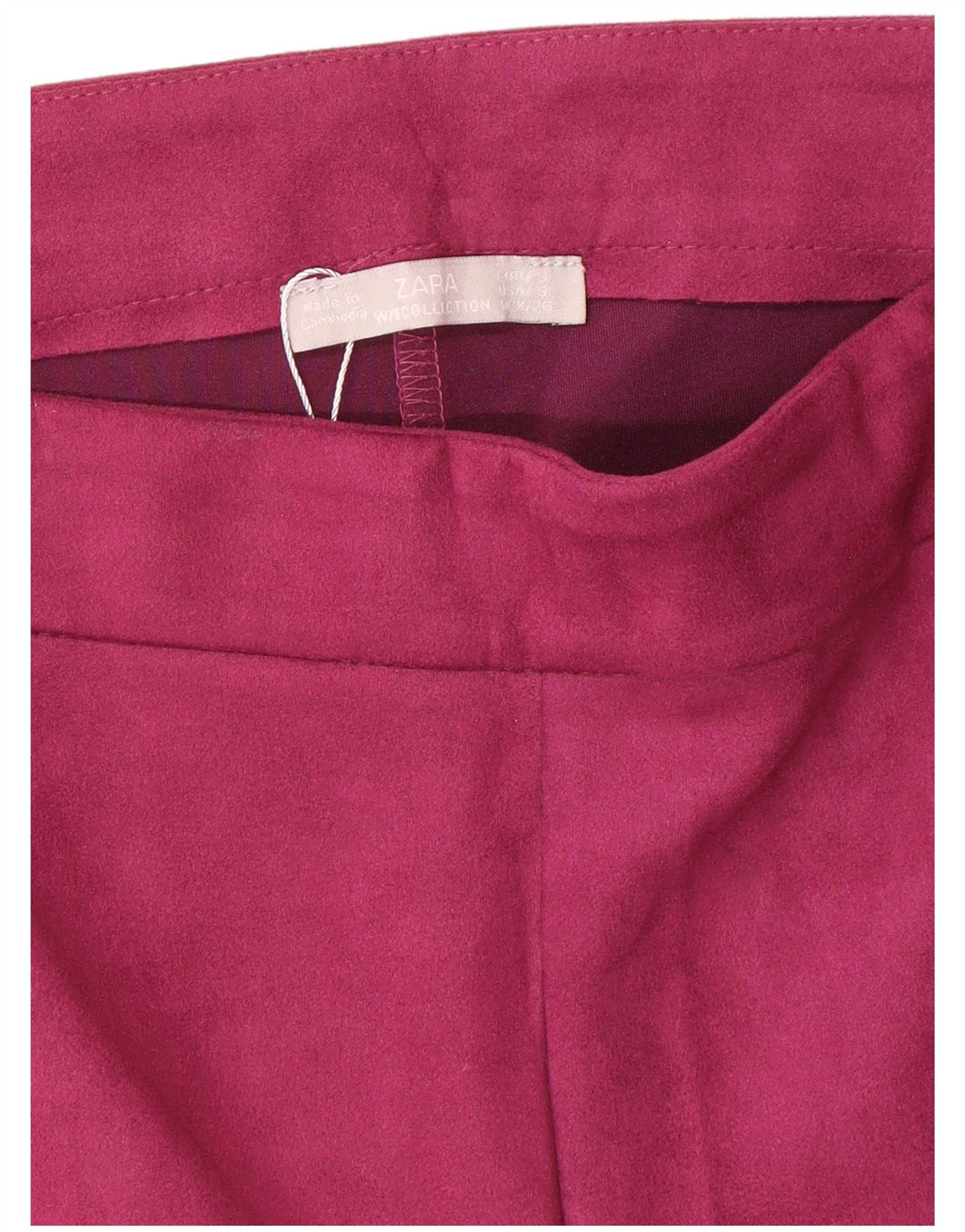 Shorts casual feminino Zara pequeno W26 poliéster rosa