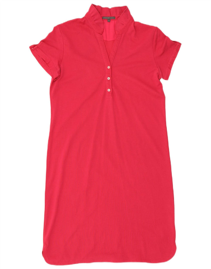 Vestido feminino Geox Shift UK 10 pequeno algodão rosa