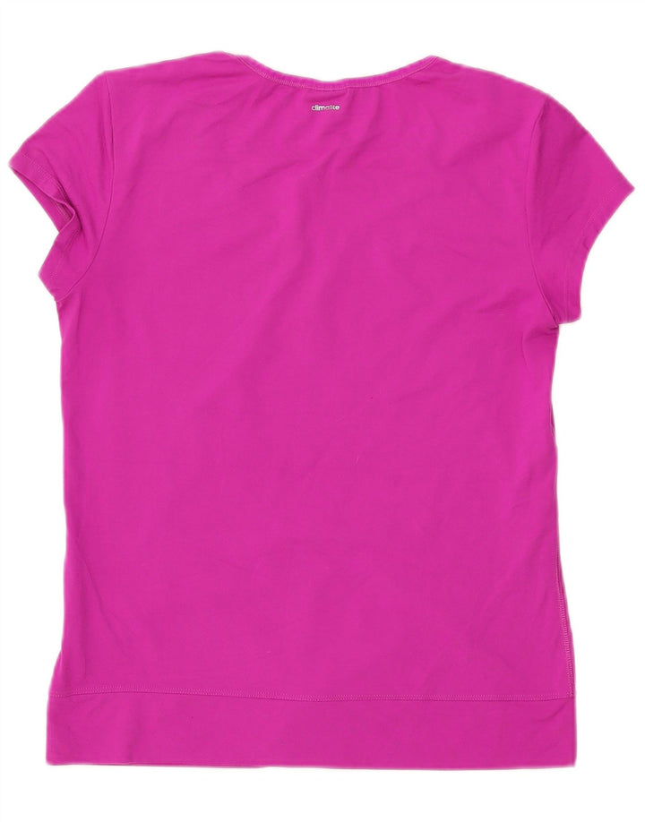 Camiseta Adidas Climalite Feminina Top UK 12/14 Médio Poliéster Rosa