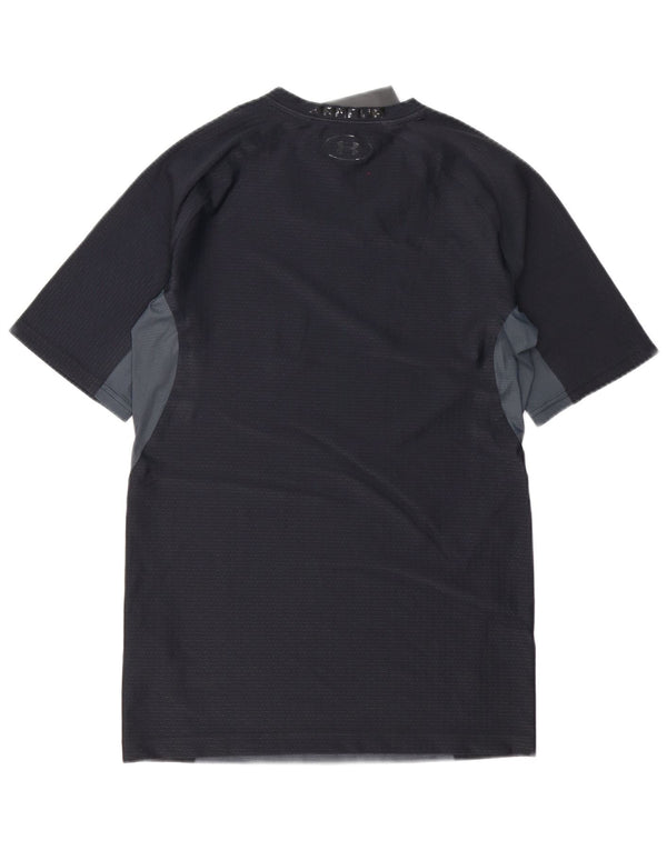 Camiseta de compressão masculina Under Armour Top 2XL cinza Colourblock poliéster