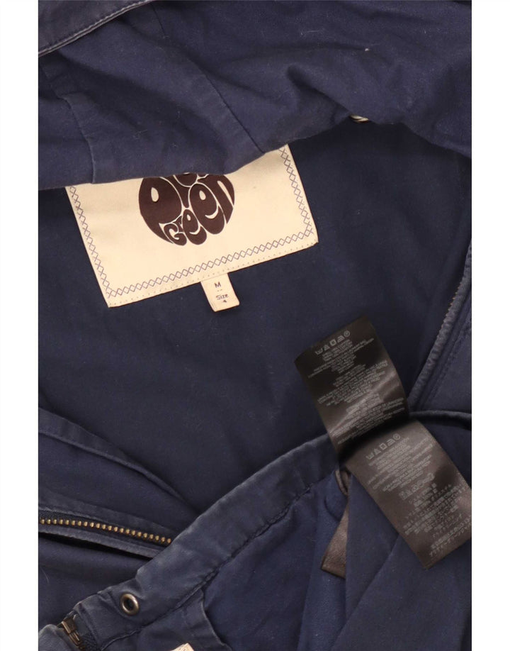 Jaqueta bomber com capuz masculina Pretty Green Reino Unido 38 algodão azul marinho médio