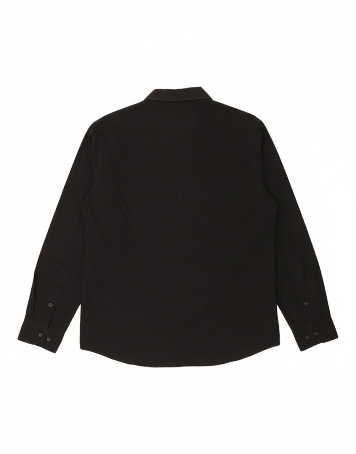 Camisa masculina G-STAR grande algodão preto