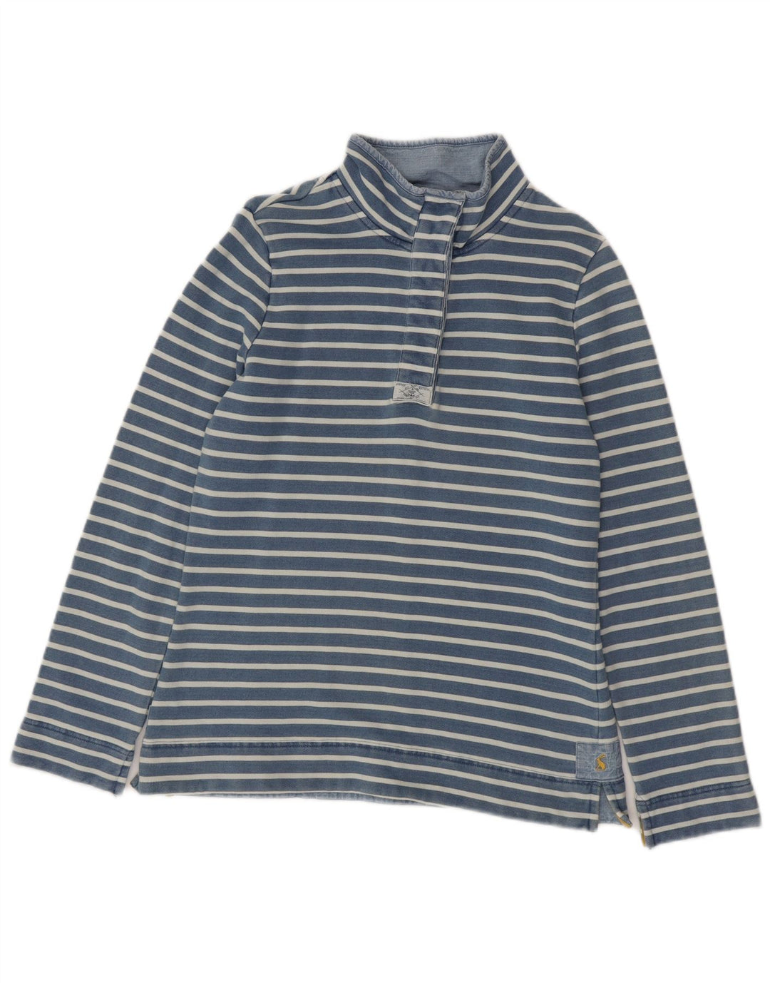 Suéter feminino com gola redonda JOULES Reino Unido 12 listrado azul médio