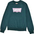 LEVI'S Girls Graphic Sweatshirt Jumper 13-14 Years Green Cotton | Vintage Levi's | Thrift | Second-Hand Levi's | Used Clothing | Messina Hembry 