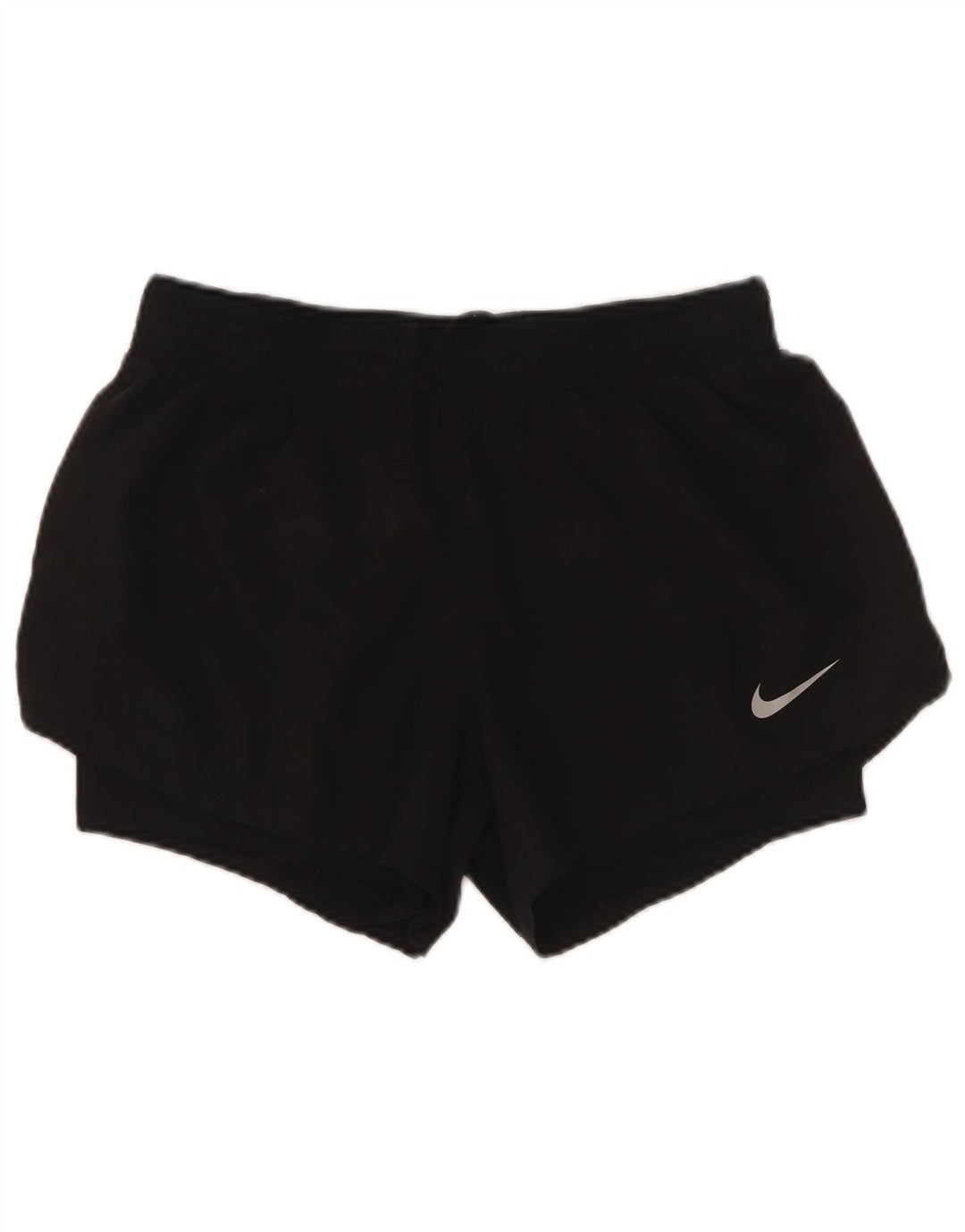 Shorts esportivos femininos Nike UK 12 poliéster preto médio