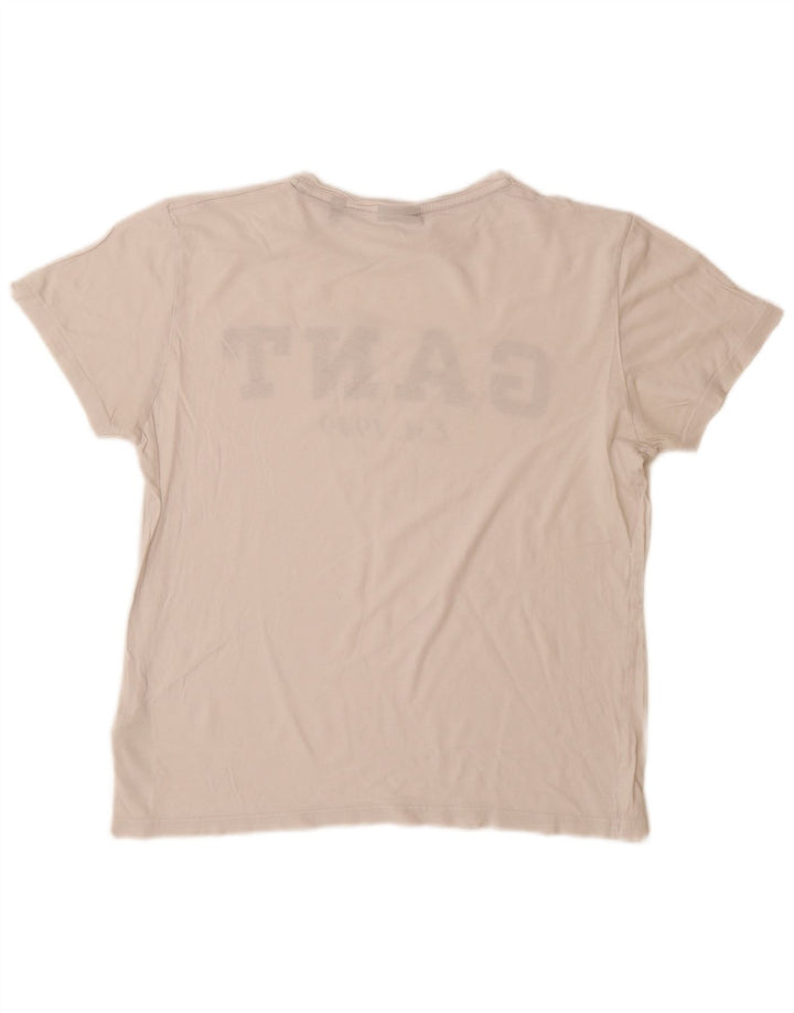 Camiseta feminina Gant com estampa gráfica UK 14 médio off white algodão