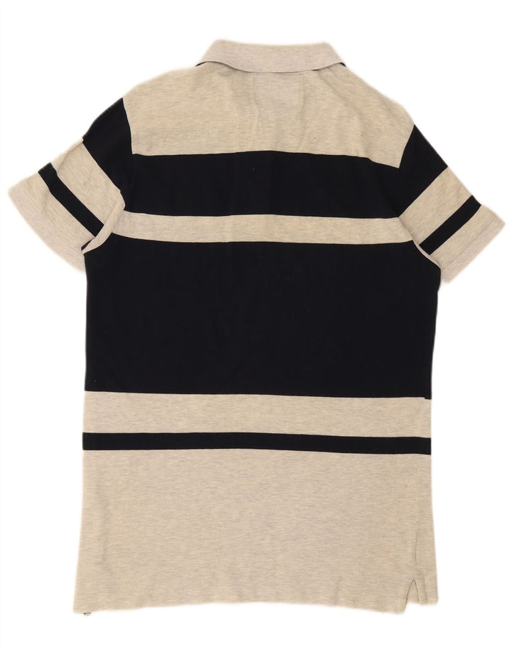 Camisa polo masculina Woolrich cinza médio algodão colorblock