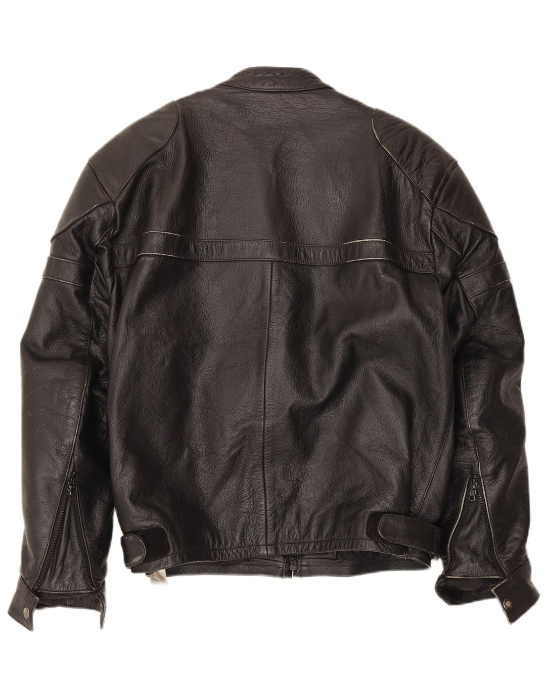 Jaqueta masculina VINTAGE de couro Racer UK 40 grande couro preto