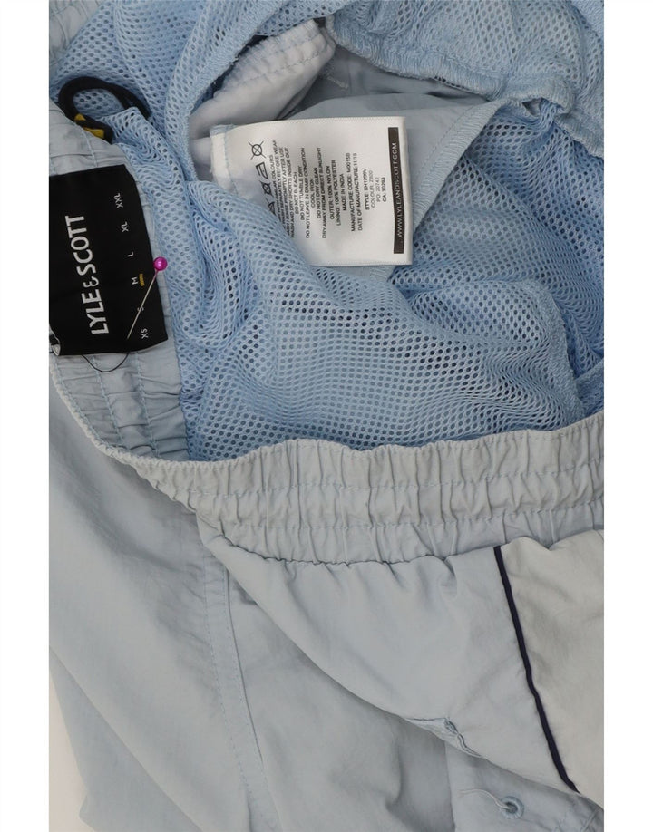 Shorts de natação masculino Lyle & Scott poliéster azul médio