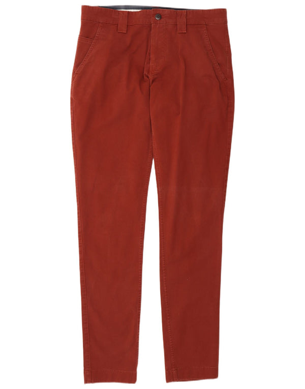 Tommy Hilfiger Mens Slim Chino Calças W32 L34 Algodão Vermelho