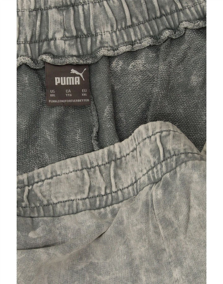Shorts esportivos masculinos Puma 2XL cinza tie-dye algodão