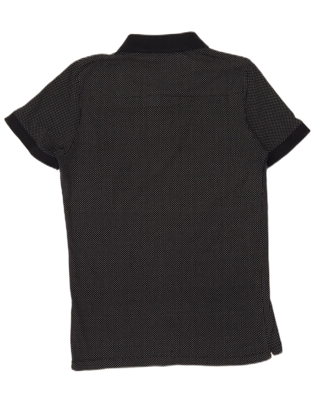 Camisa polo masculina FRENCH CONNECTION de algodão com bolinhas pretas médias