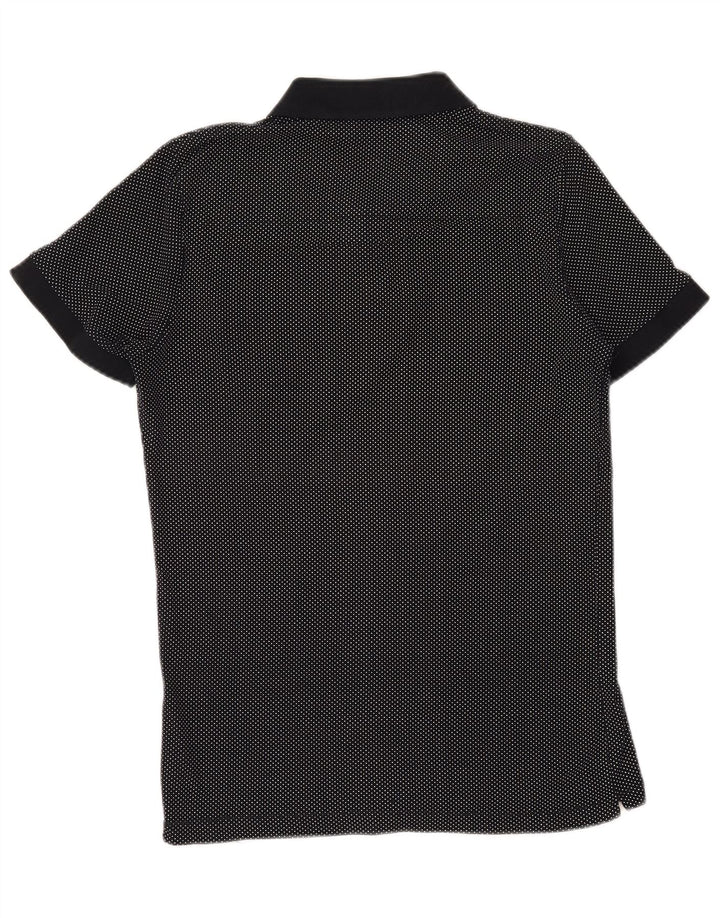 Camisa polo masculina FRENCH CONNECTION de algodão com bolinhas pretas médias