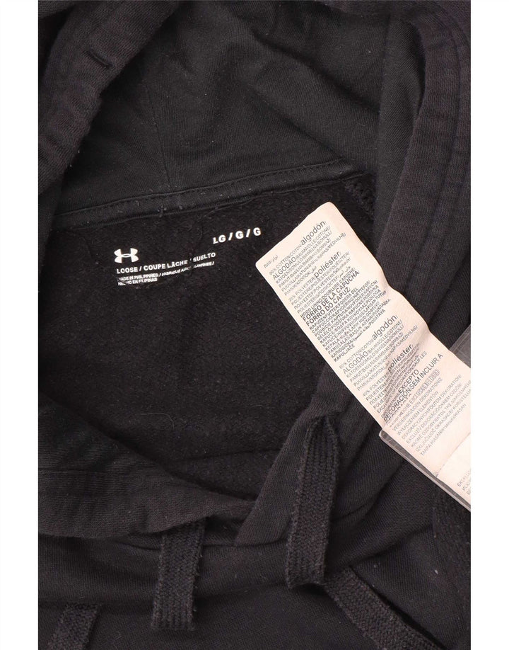 Under Armour Mens Hoodie Jumper Grande Algodão Preto