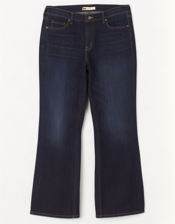 Calça Jeans Levis Feminina 515 Cintura Alta Bootcut US 16 2XL W33 L32 Azul Marinho