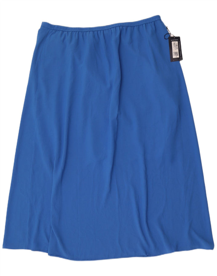 Saia feminina Marks & Spencer A-Line UK 20 2XL W40 azul poliéster