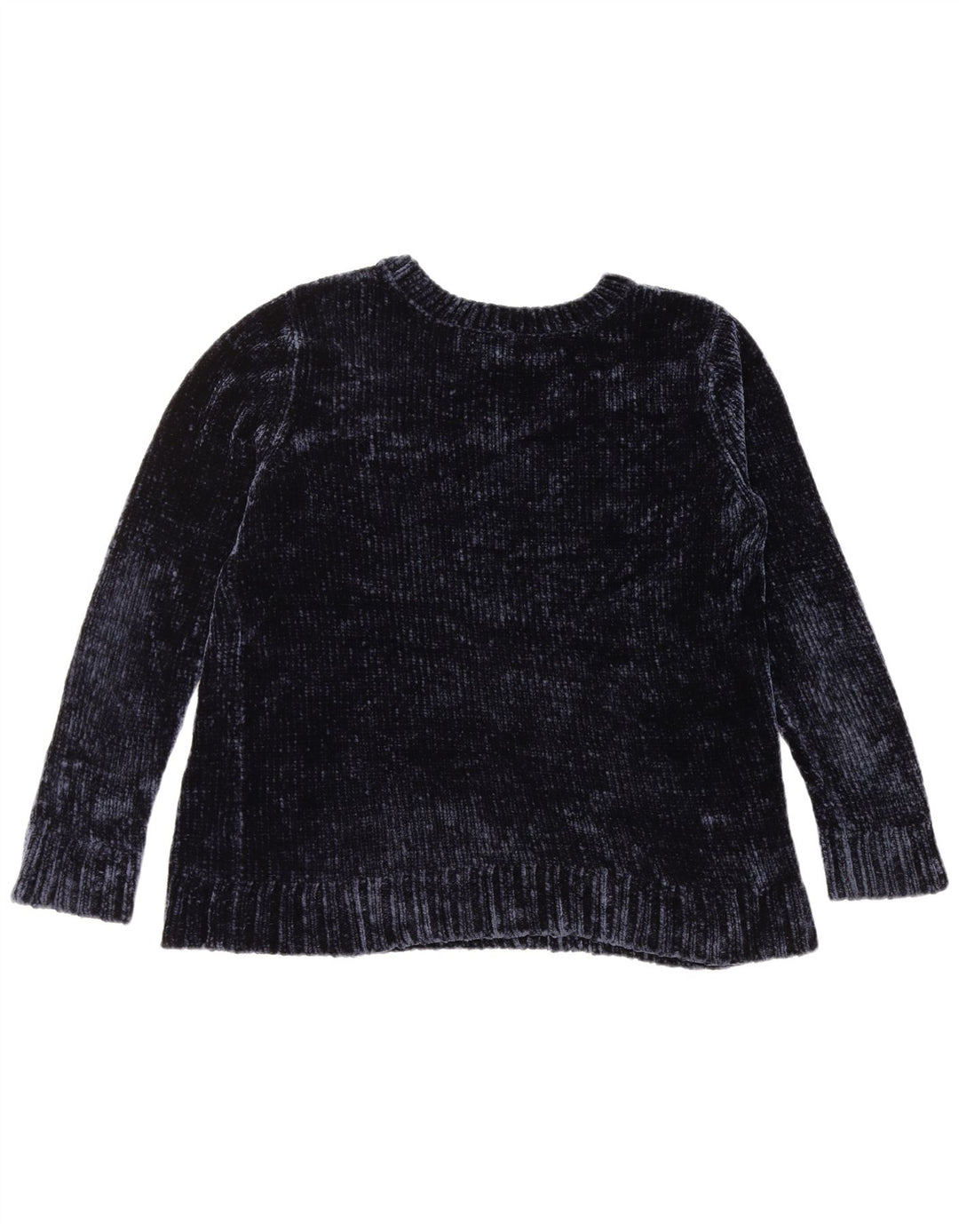 Suéter feminino ORVIS com gola redonda, tamanho UK 16, grande, azul marinho, poliéster