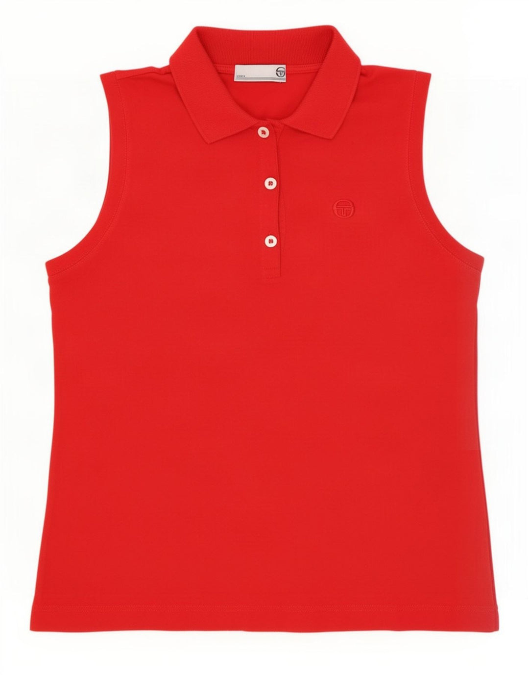 Camisa polo feminina sem mangas Sergio Tacchini IT 44 médio vermelho