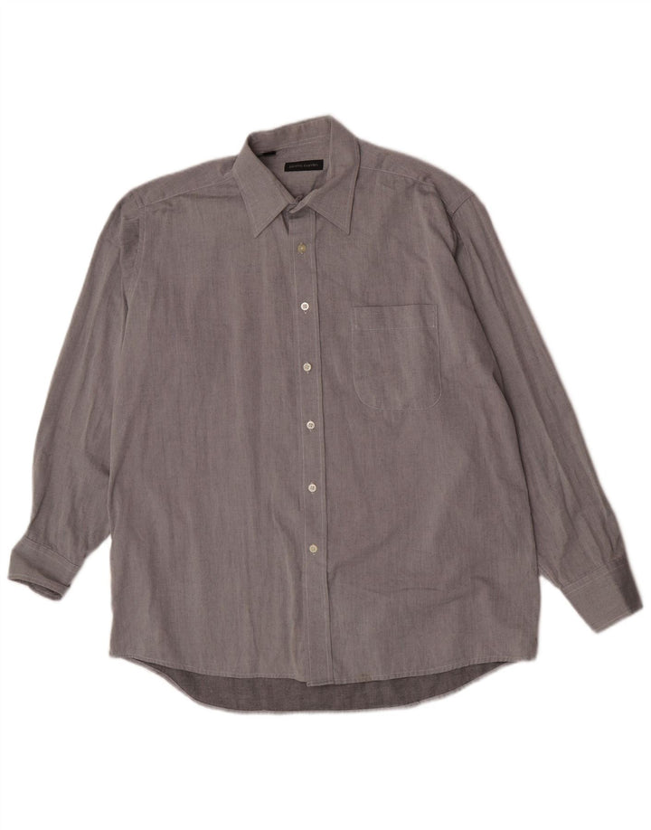 Camisa masculina PIERRE CARDIN tamanho 42 16 1/2 grande algodão cinza