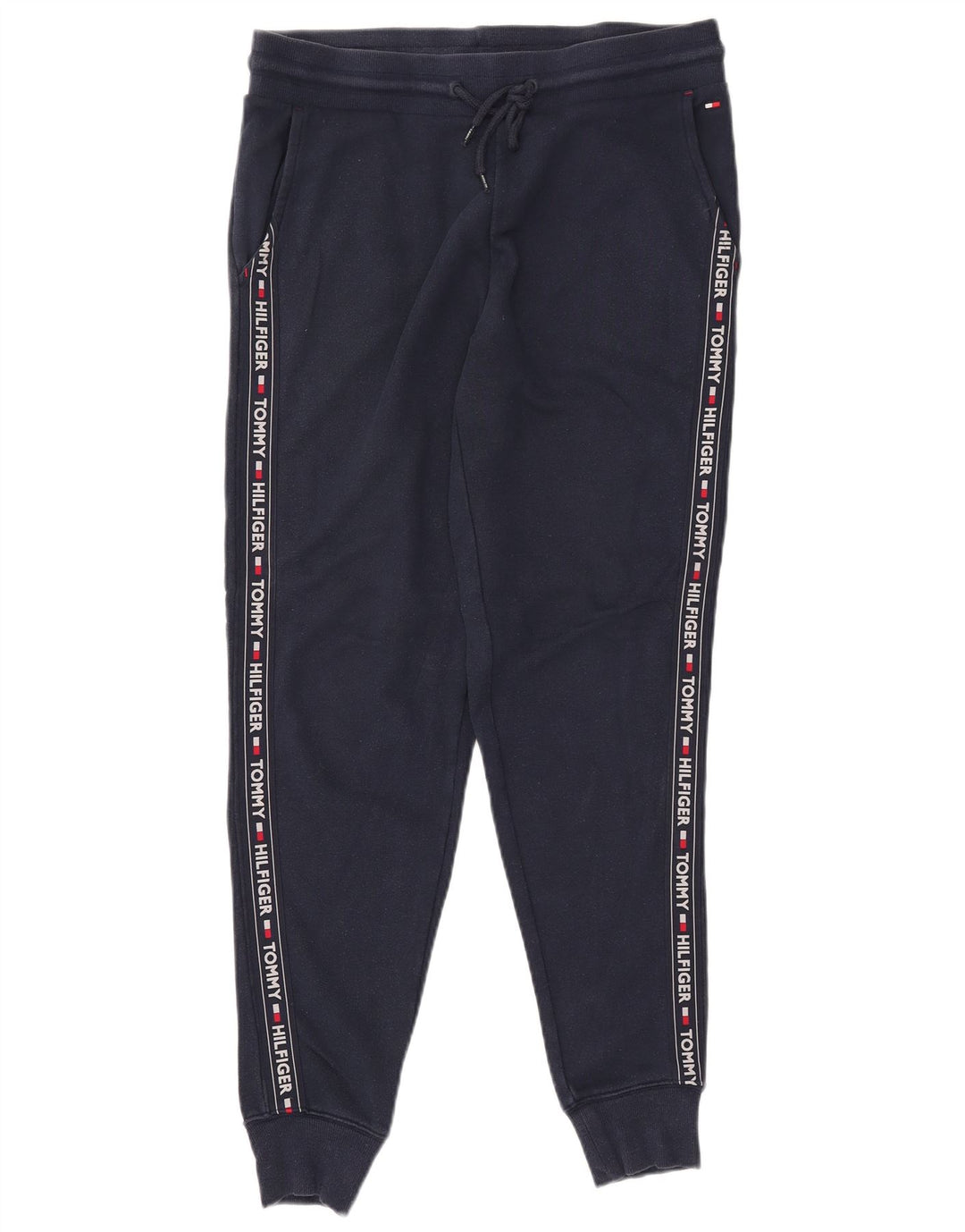 Calça esportiva masculina TOMMY HILFIGER com estampa gráfica, calça jogger médio azul marinho