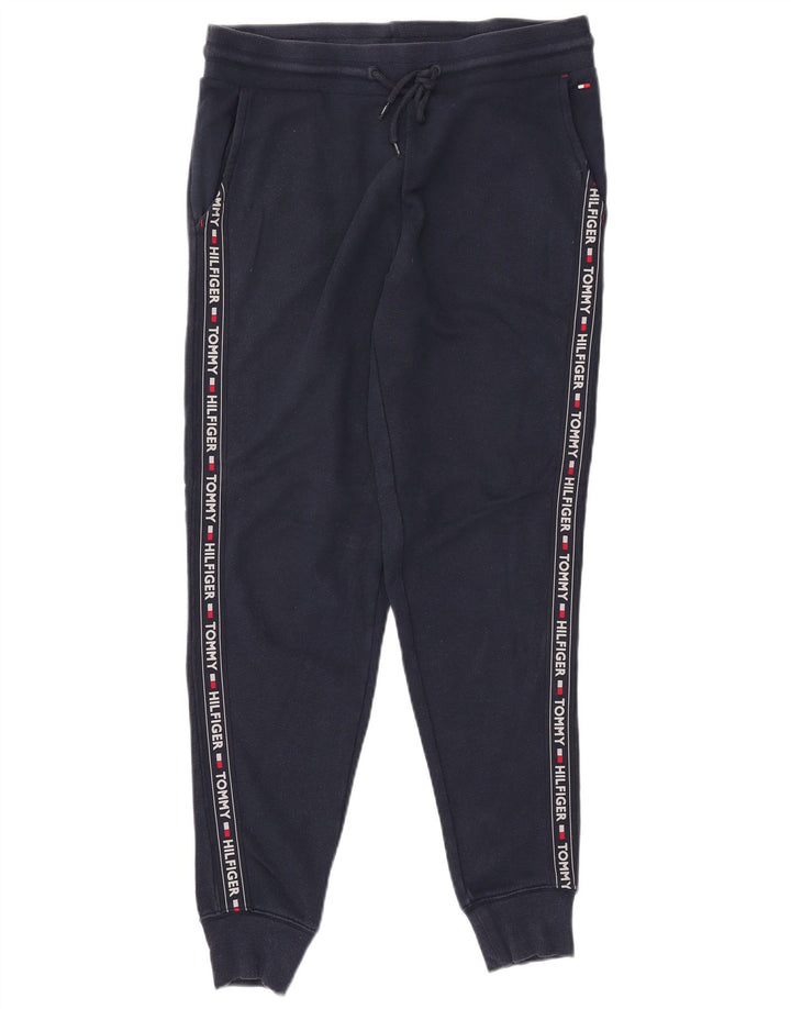 Calça esportiva masculina TOMMY HILFIGER com estampa gráfica, calça jogger médio azul marinho