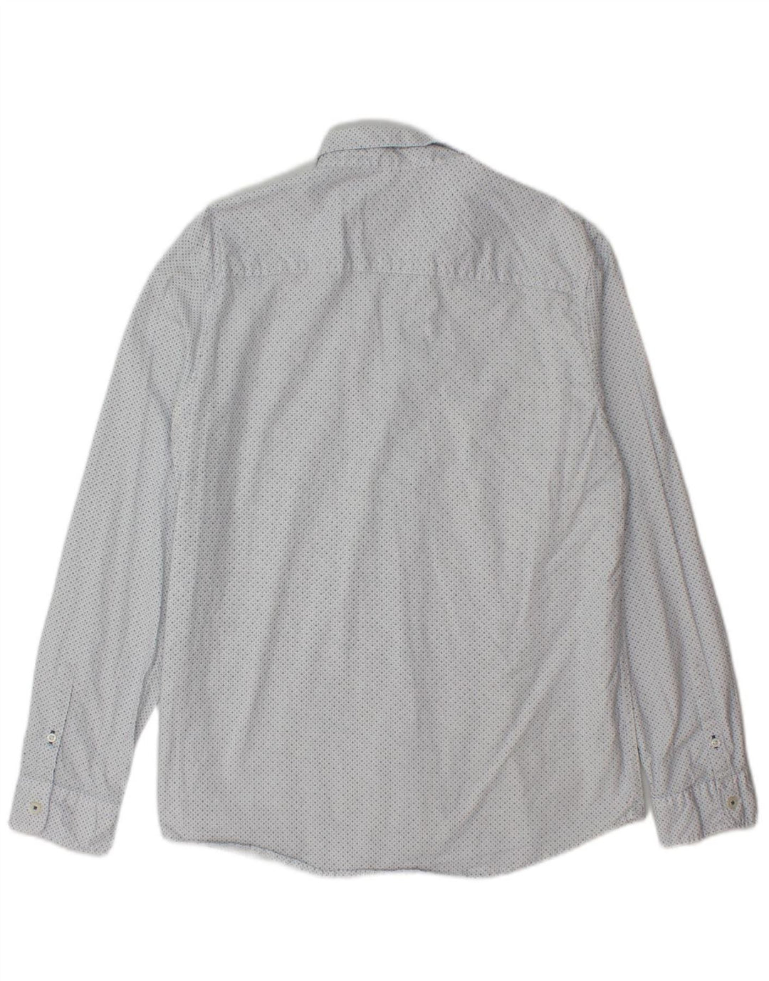 Camisa regular masculina TOM TAILOR algodão manchado branco médio