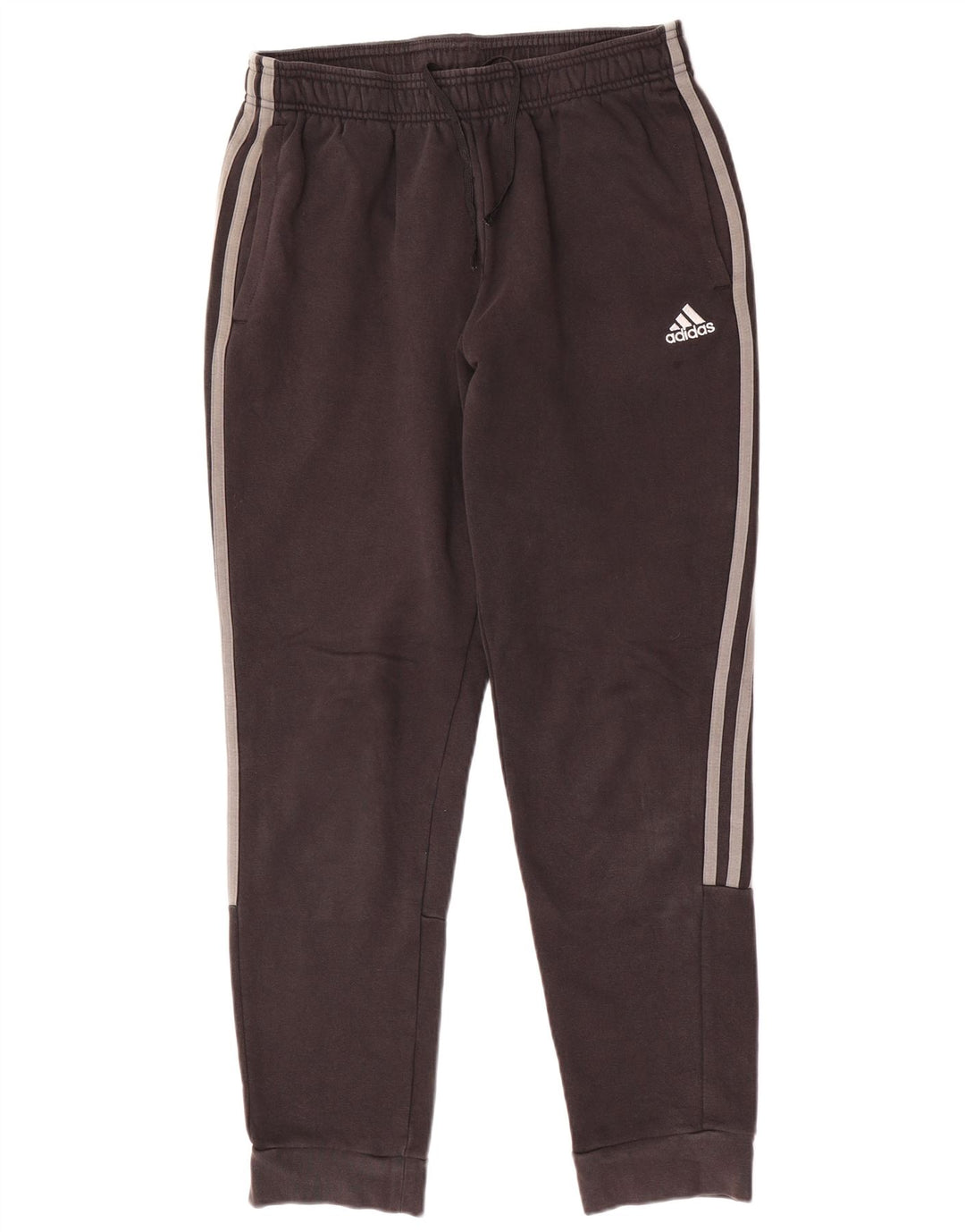 ADIDAS Womens Tracksuit Calças Joggers UK 12 Médio Algodão Preto