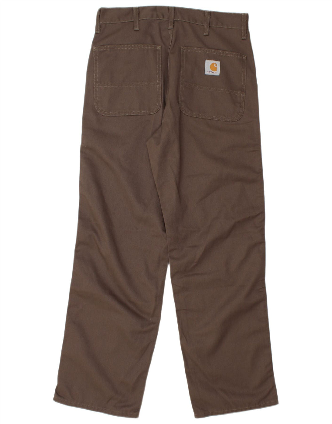 Calça chino reta masculina CARHARTT W30 L32 poliéster marrom