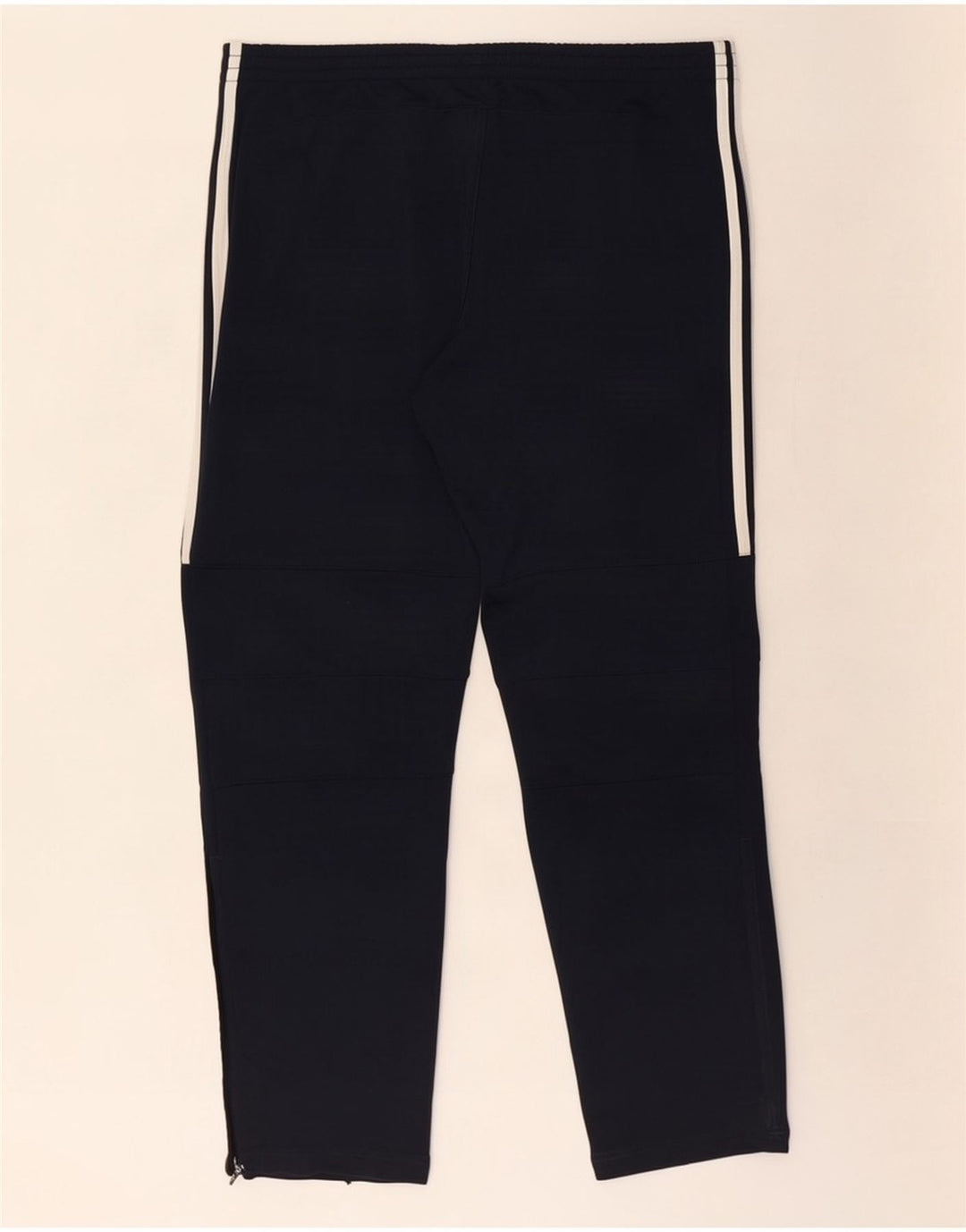 Calça de treino masculina Adidas grande poliéster azul marinho
