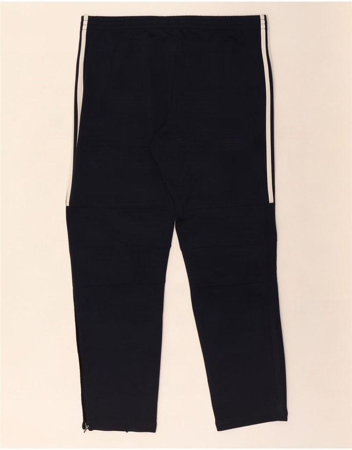 Calça de treino masculina Adidas grande poliéster azul marinho