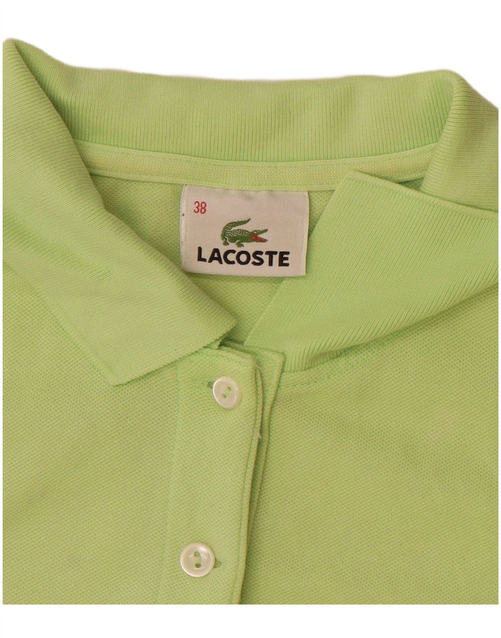 Camisa polo feminina Lacoste tamanho 38 algodão verde médio
