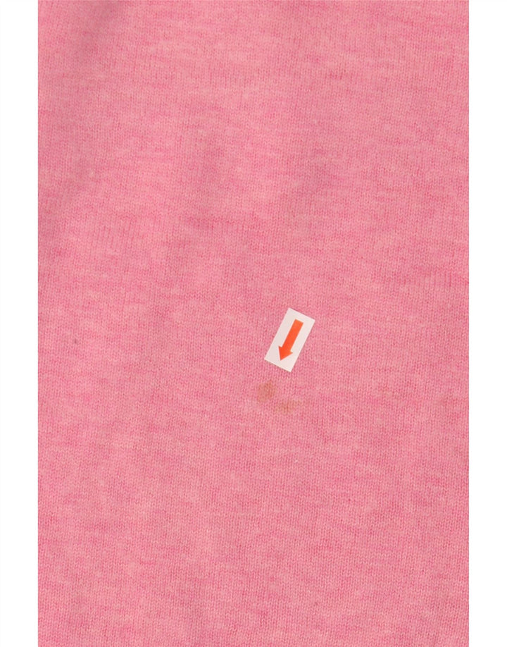 Suéter feminino Joules com gola redonda grande, Reino Unido 14, grande, rosa, poliamida