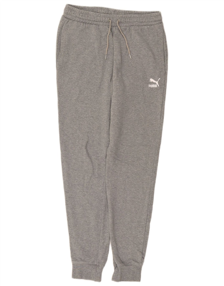 Calça de treino masculina Puma Joggers cinza médio algodão