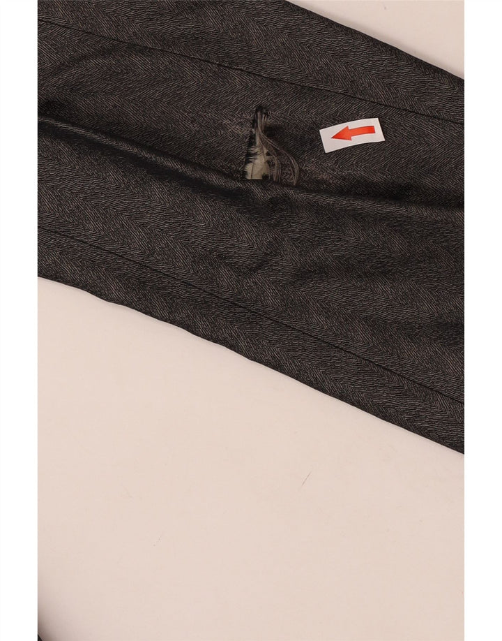 Jaqueta blazer masculina Pal Zileri com peito duplo IT 50 grande cinza Chevron seda