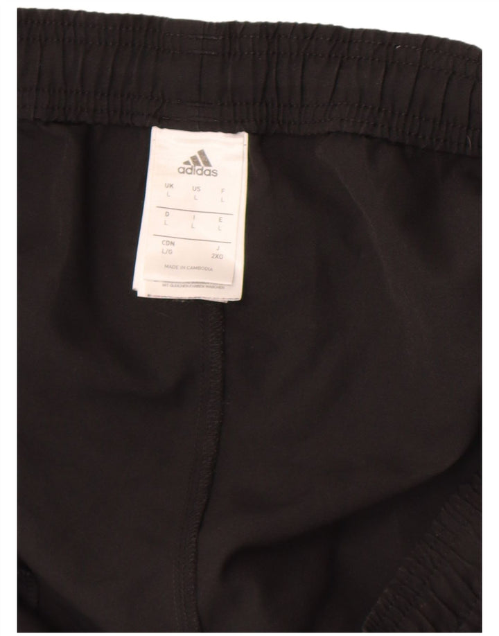 Shorts esportivos masculinos Adidas grande poliéster preto